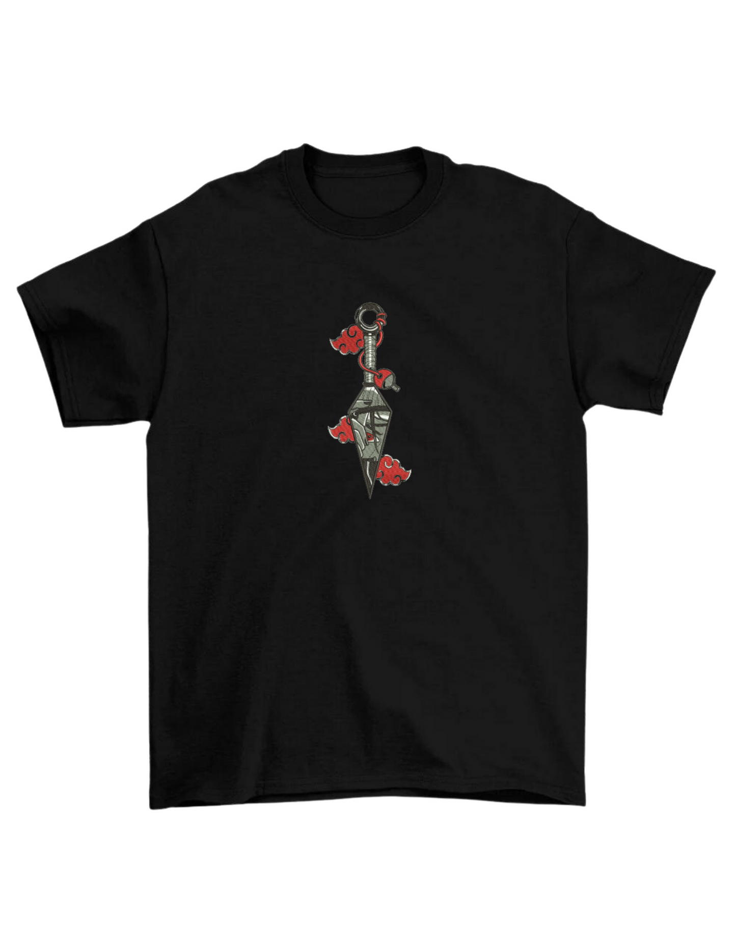 KAEL - Uchiha Itachi Kunai Oversize Tshirt Yeniden Yapılandırılmış Nakış