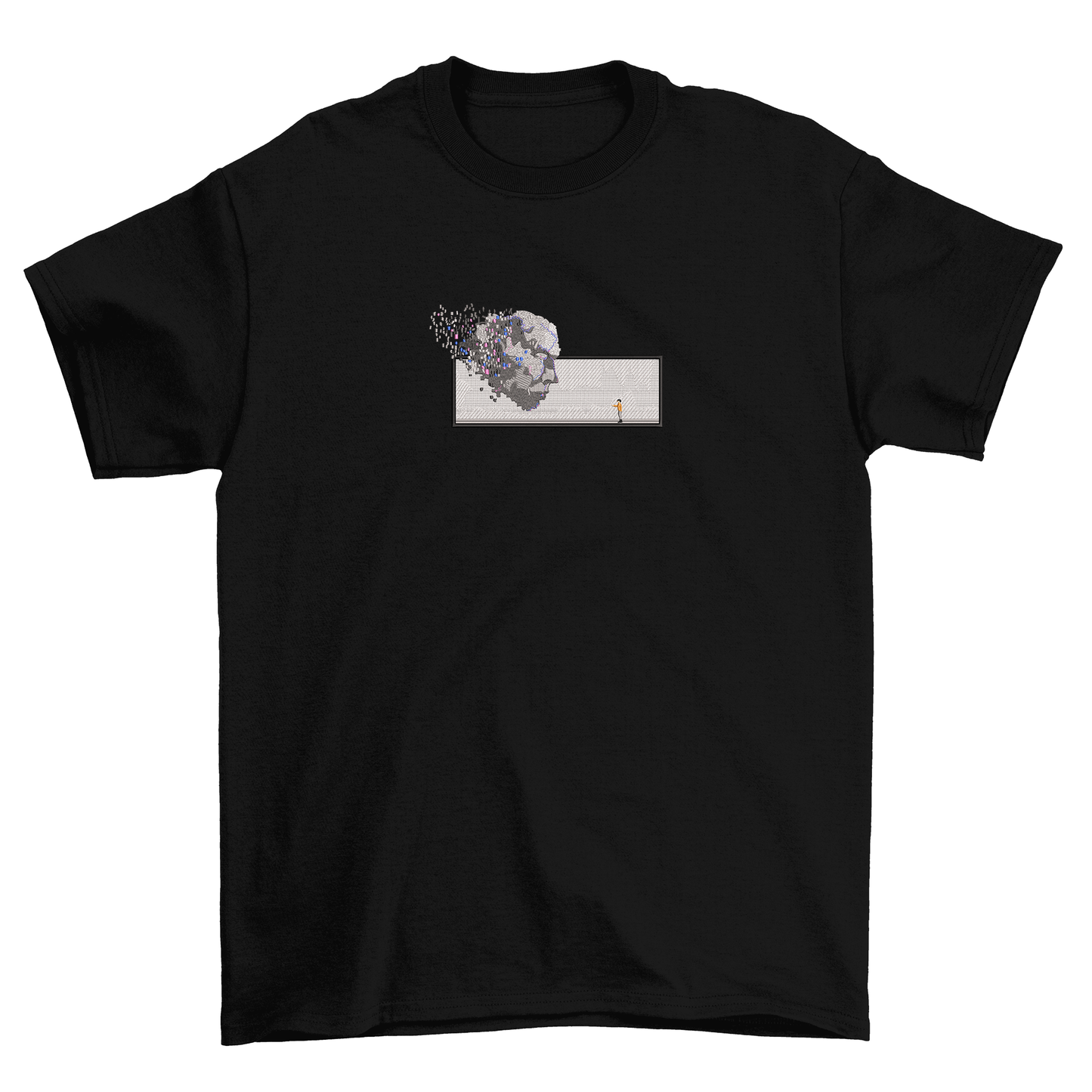 KAEL - Artificial Reality Oversize Tshirt Yeniden Yapılandırılmış Nakış