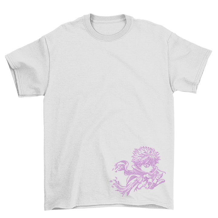 KAEL - Gojo Satoru Cursed Hand Sign Oversize Tshirt Yeniden Yapılandırılmış Nakış