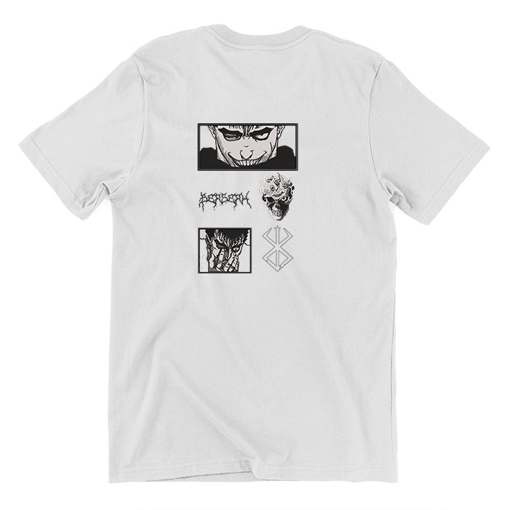 KAEL - Guts Skull Oversize Tshirt Yeniden Yapılandırılmış Nakış