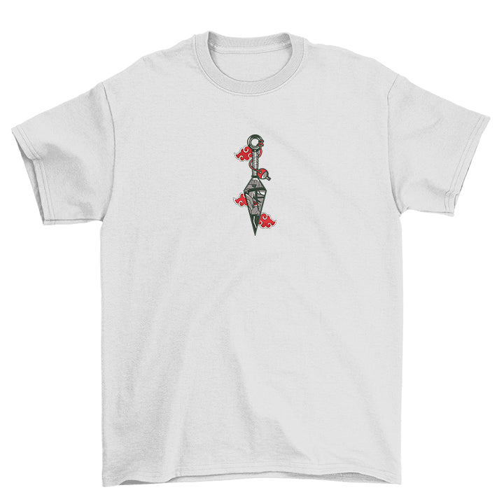 KAEL - Uchiha Itachi Kunai Oversize Tshirt Yeniden Yapılandırılmış Nakış