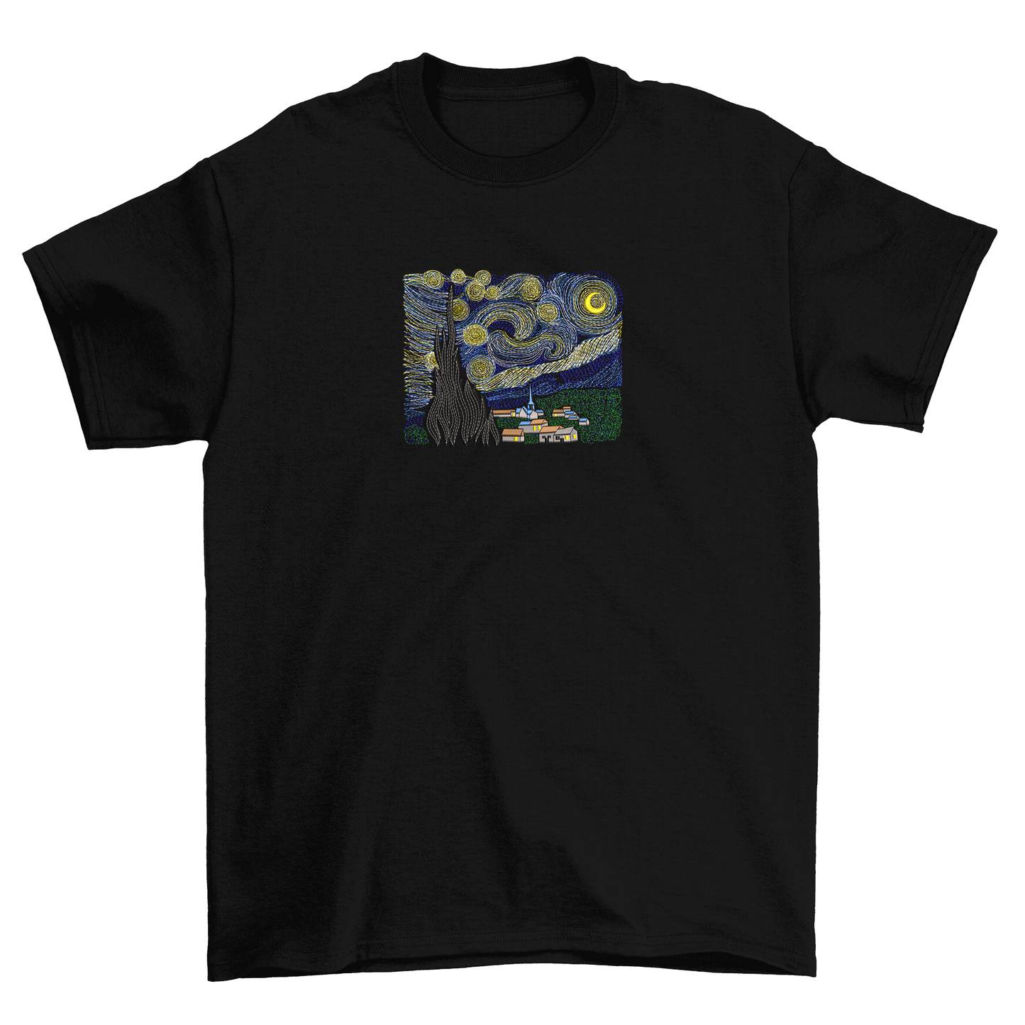 KAEL - Van Gogh Oversize Tshirt Yeniden Yapılandırılmış Nakış