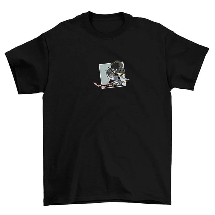 KAEL - Sung Jin-woo Oversize Tshirt Yeniden Yapılandırılmış Nakış