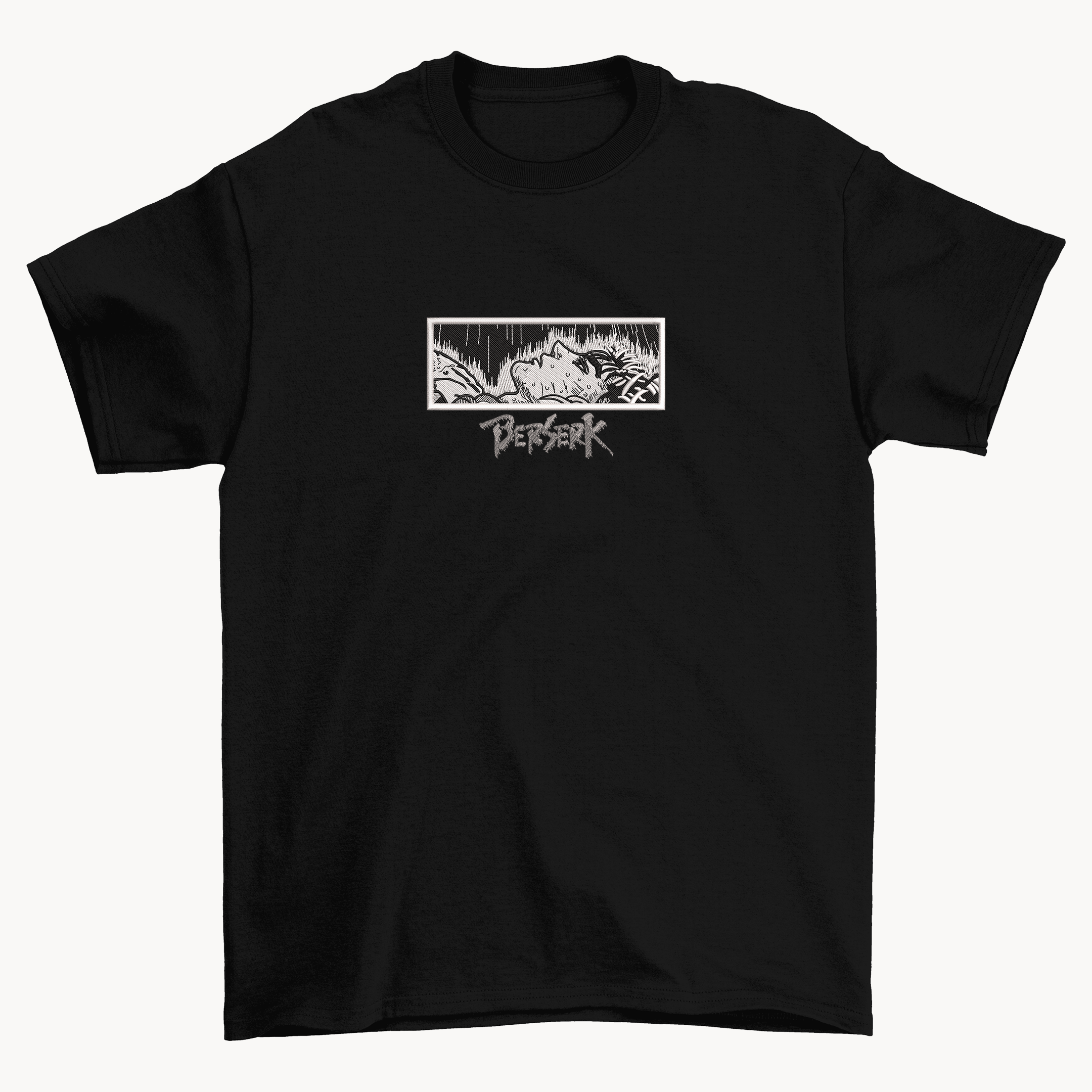 KAEL - Guts Cursed Oversize Tshirt Yeniden Yapılandırılmış Nakış