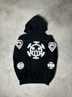 KAEL - OVERSİZE SWEATSHİRT - Trafalgar D. Law Aplikeli Yeniden Yapılandırılmış Nakış