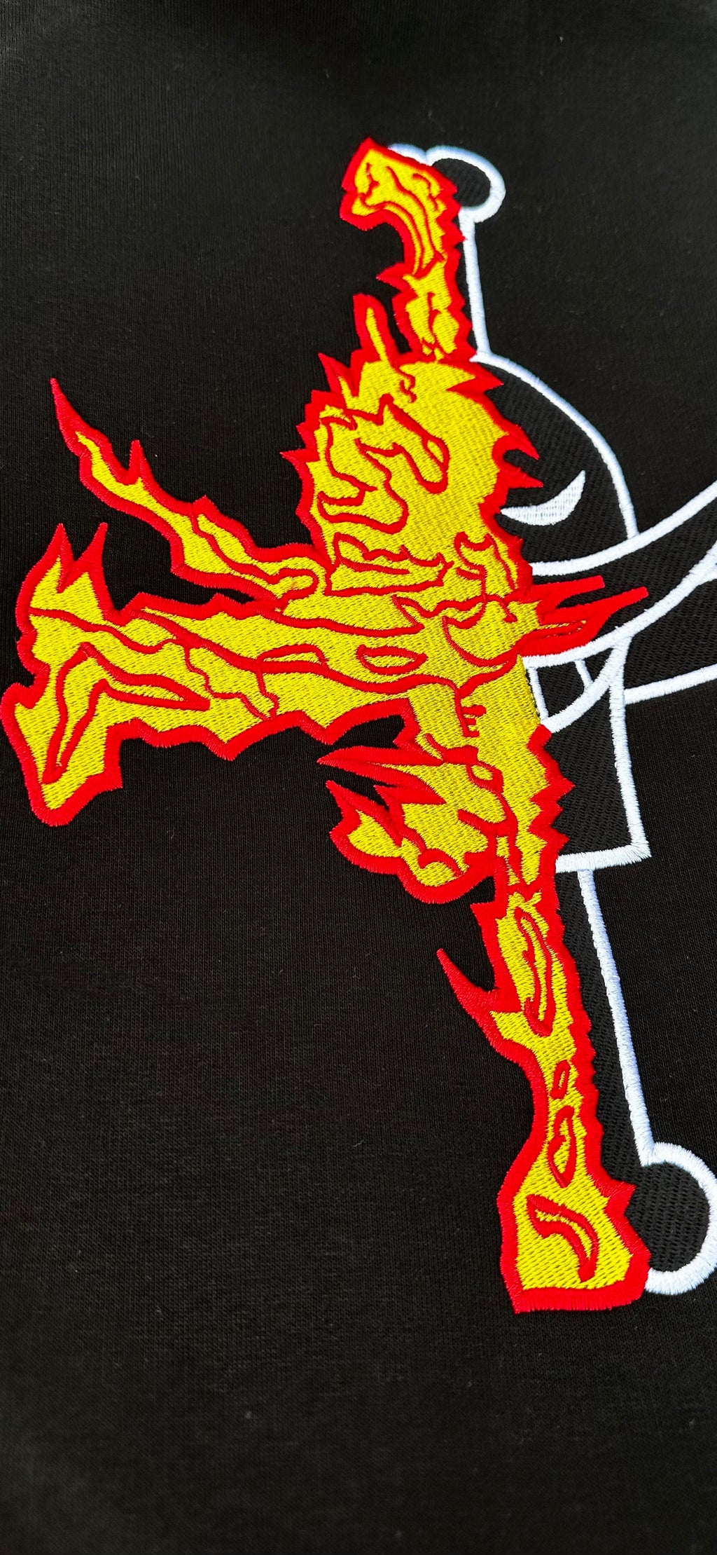 KAEL - Portgas D. Ace W.B Korsan bayraklı Oversize Tshirt Yeniden Yapılandırılmış Nakış