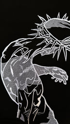 KAEL - Holy Savior Oversize Tshirt Yeniden Yapılandırılmış Nakış