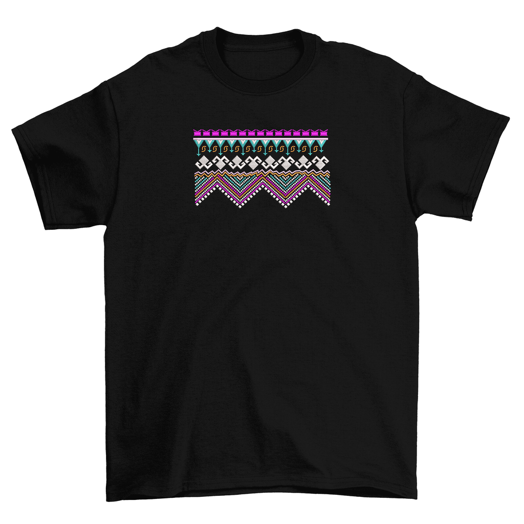 KAEL - Ritual Pattern Oversize Tshirt Yeniden Yapılandırılmış Nakış
