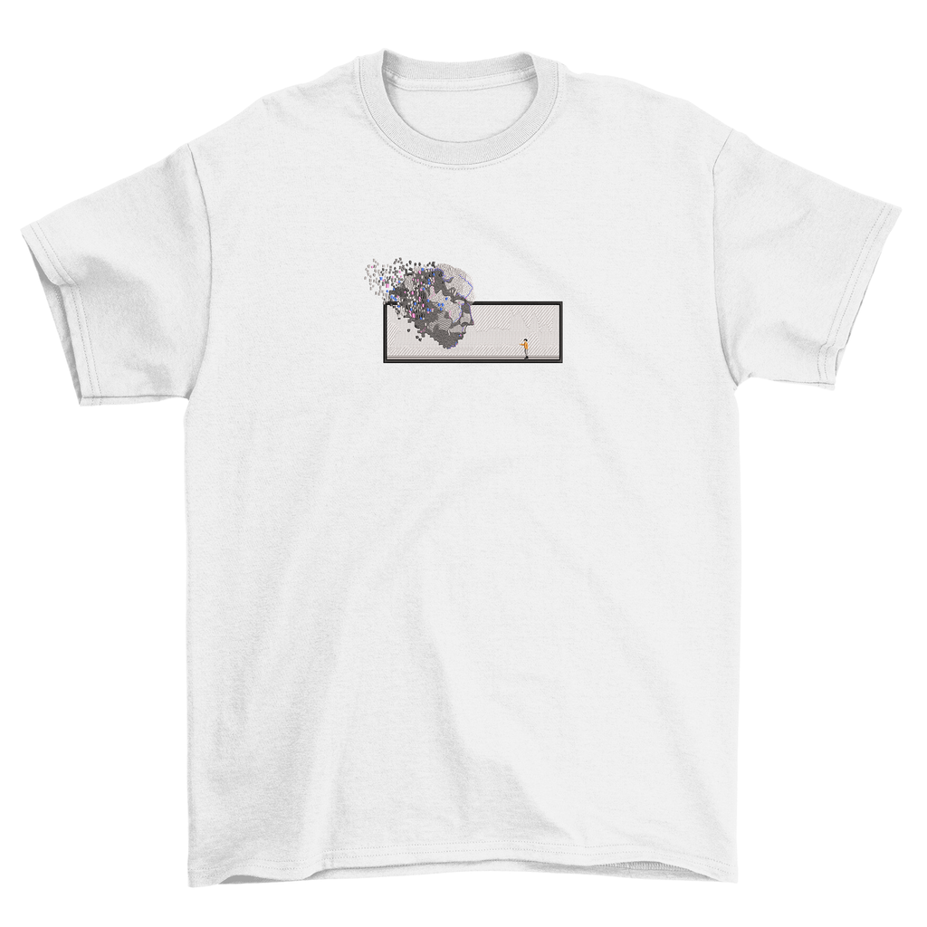 KAEL - Artificial Reality Oversize Tshirt Yeniden Yapılandırılmış Nakış