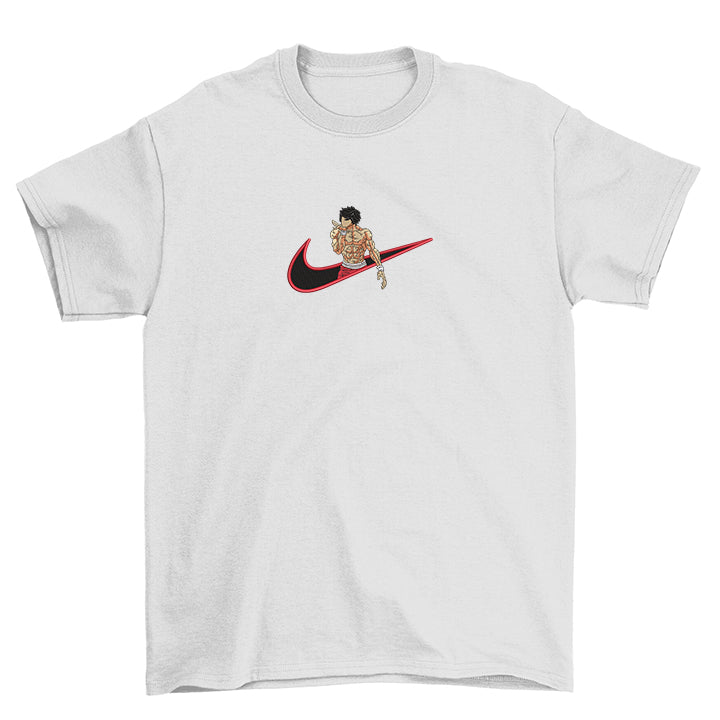 KAEL - Baki Hanma Oversize Tshirt Yeniden Yapılandırılmış Nakış