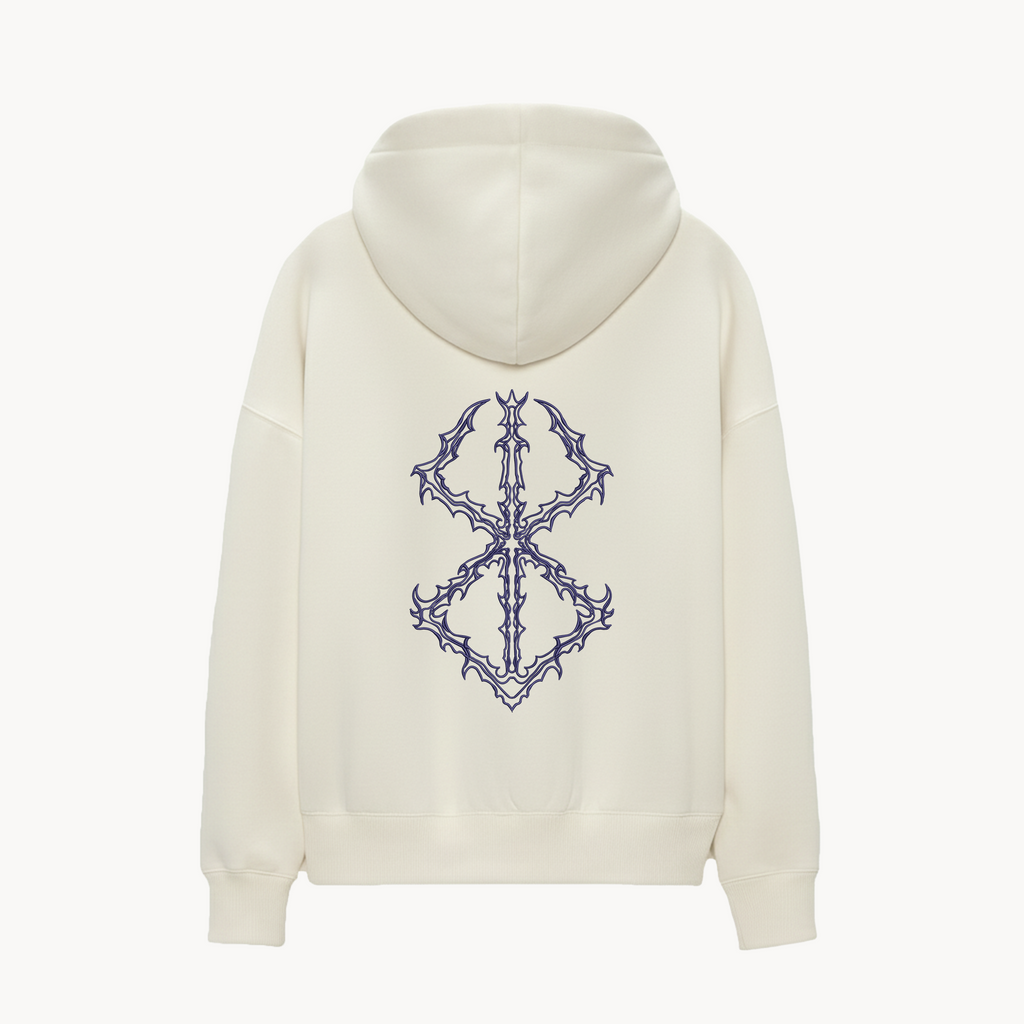 KAEL - OVERSİZE SWEATSHİRT - Berserk Curse Mark Yeniden Yapılandırılmış Nakış