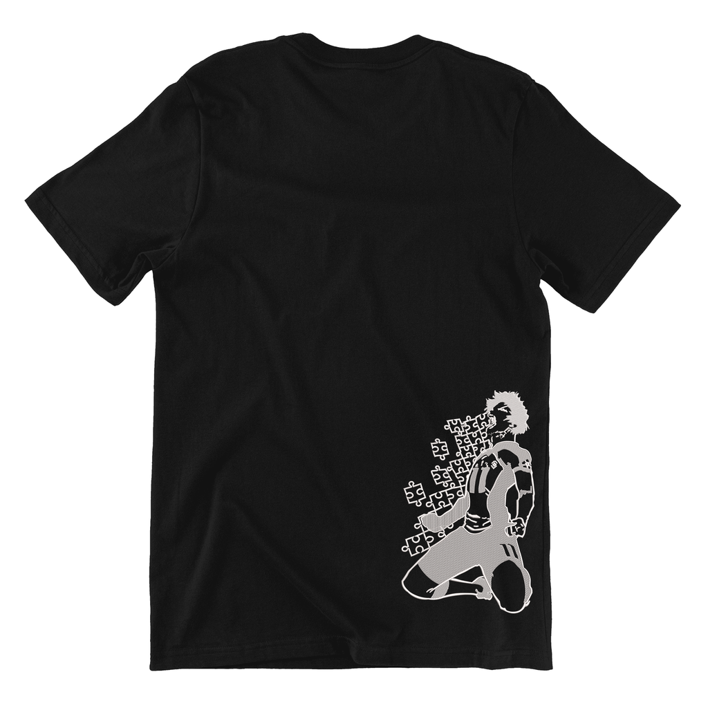 KAEL - Bluelock Isagi Puzzle Tshirt Yeniden Yapılandırılmış Nakış