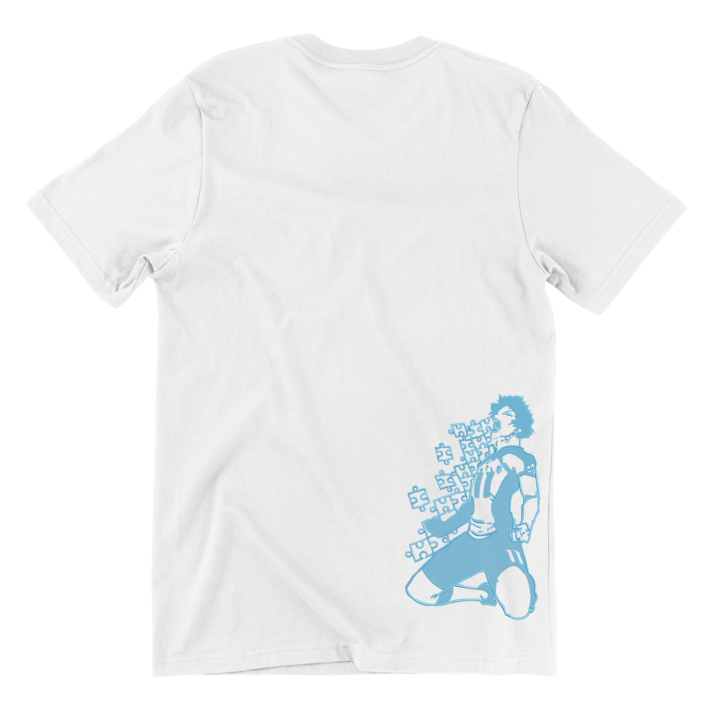 KAEL - Bluelock Isagi Puzzle Tshirt Yeniden Yapılandırılmış Nakış