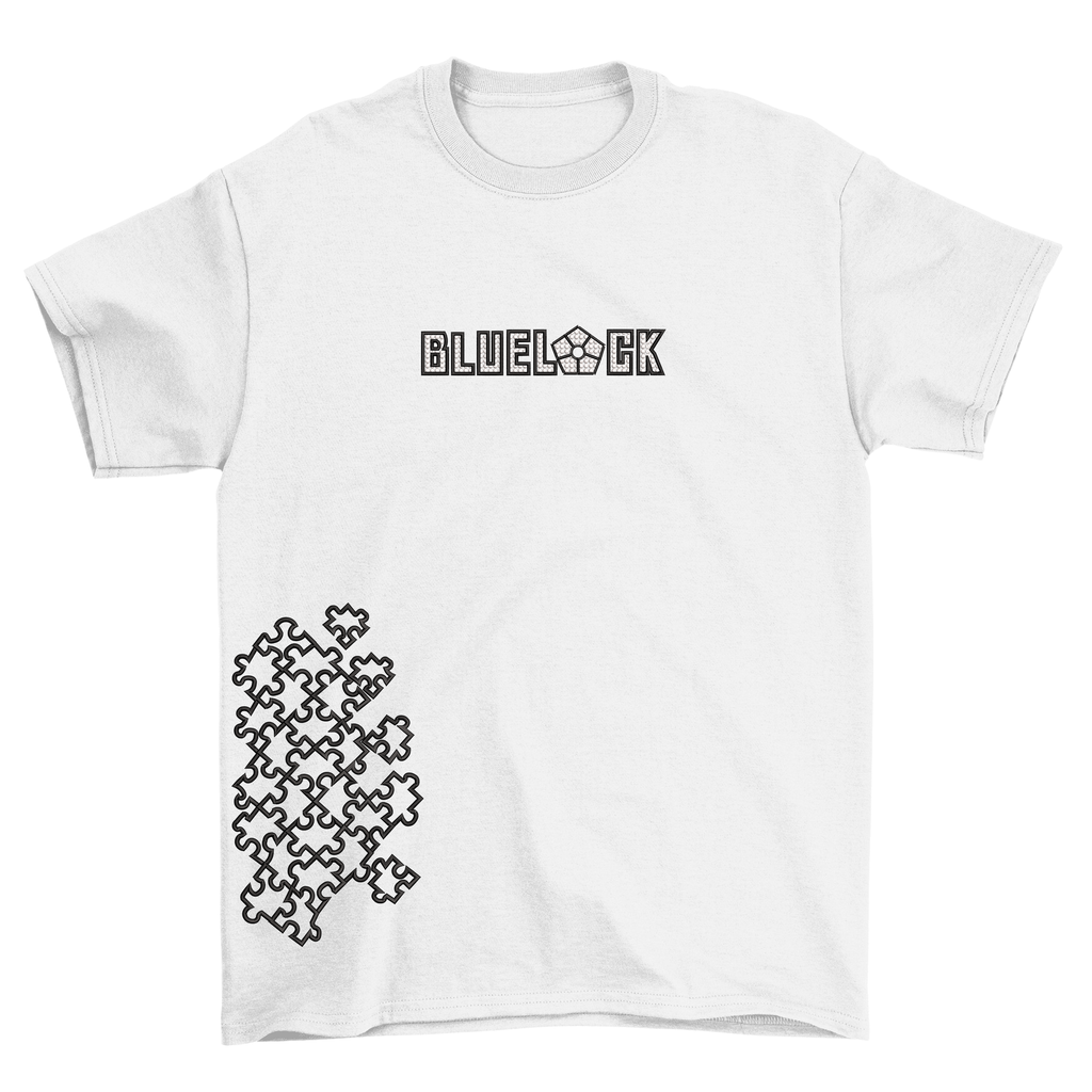 KAEL - Bluelock Isagi Puzzle Tshirt Yeniden Yapılandırılmış Nakış