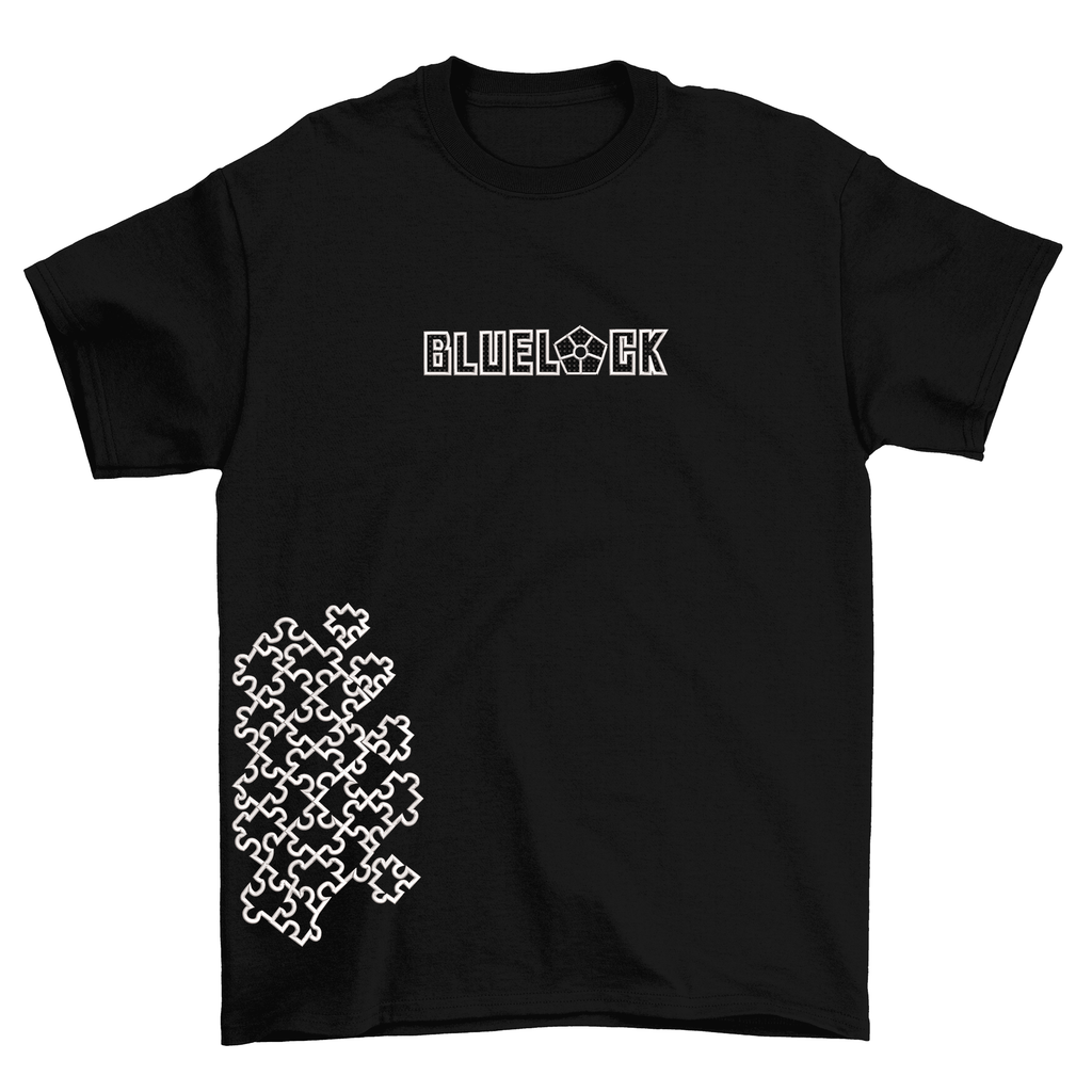 KAEL - Bluelock Isagi Puzzle Tshirt Yeniden Yapılandırılmış Nakış