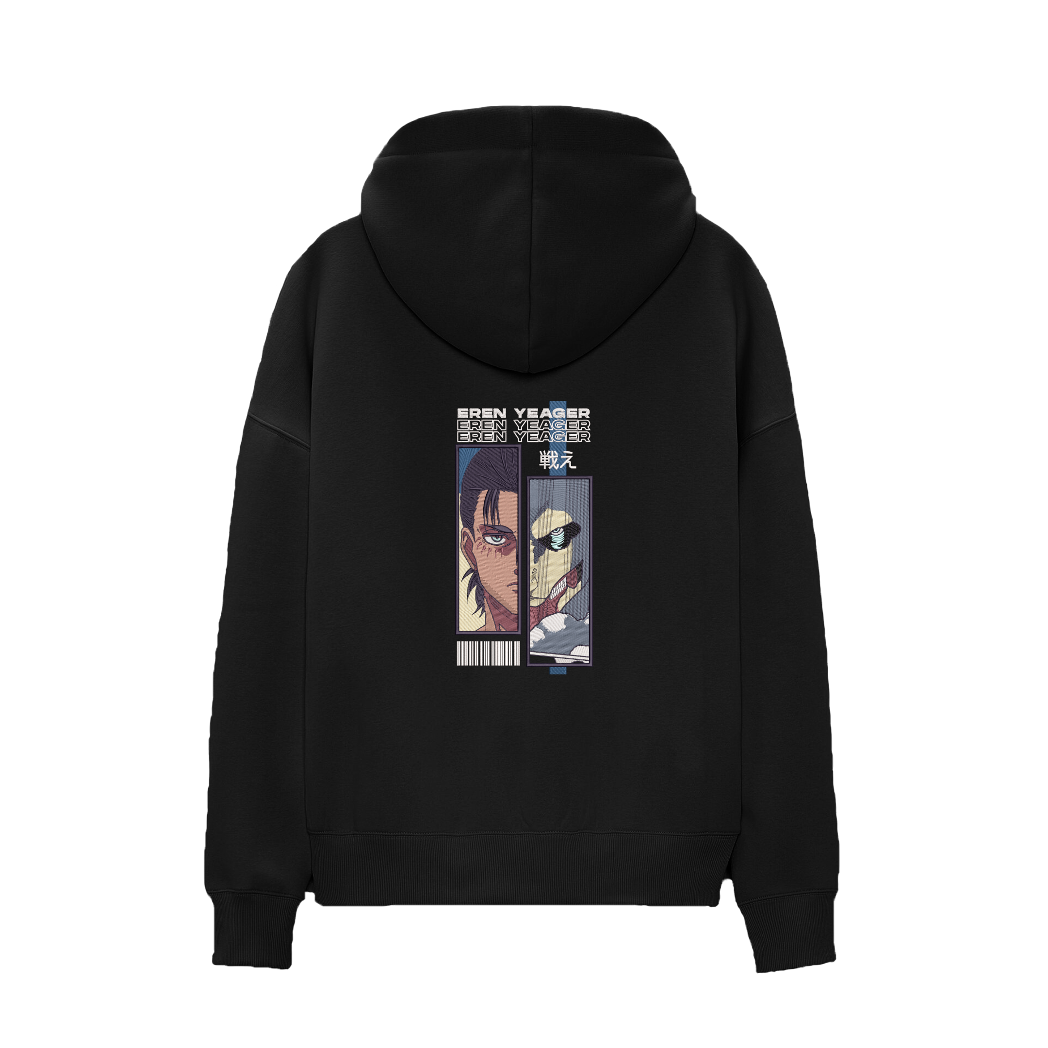 KAEL - OVERSİZE SWEATSHİRT - Eren Yeager Yeniden Yapılandırılmış Nakış