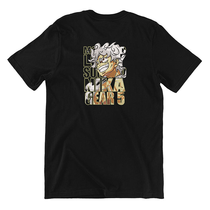KAEL - Monkey D. Luffy Gear 5 x Nika Oversize Tshirt Yeniden Yapılandırılmış Nakış