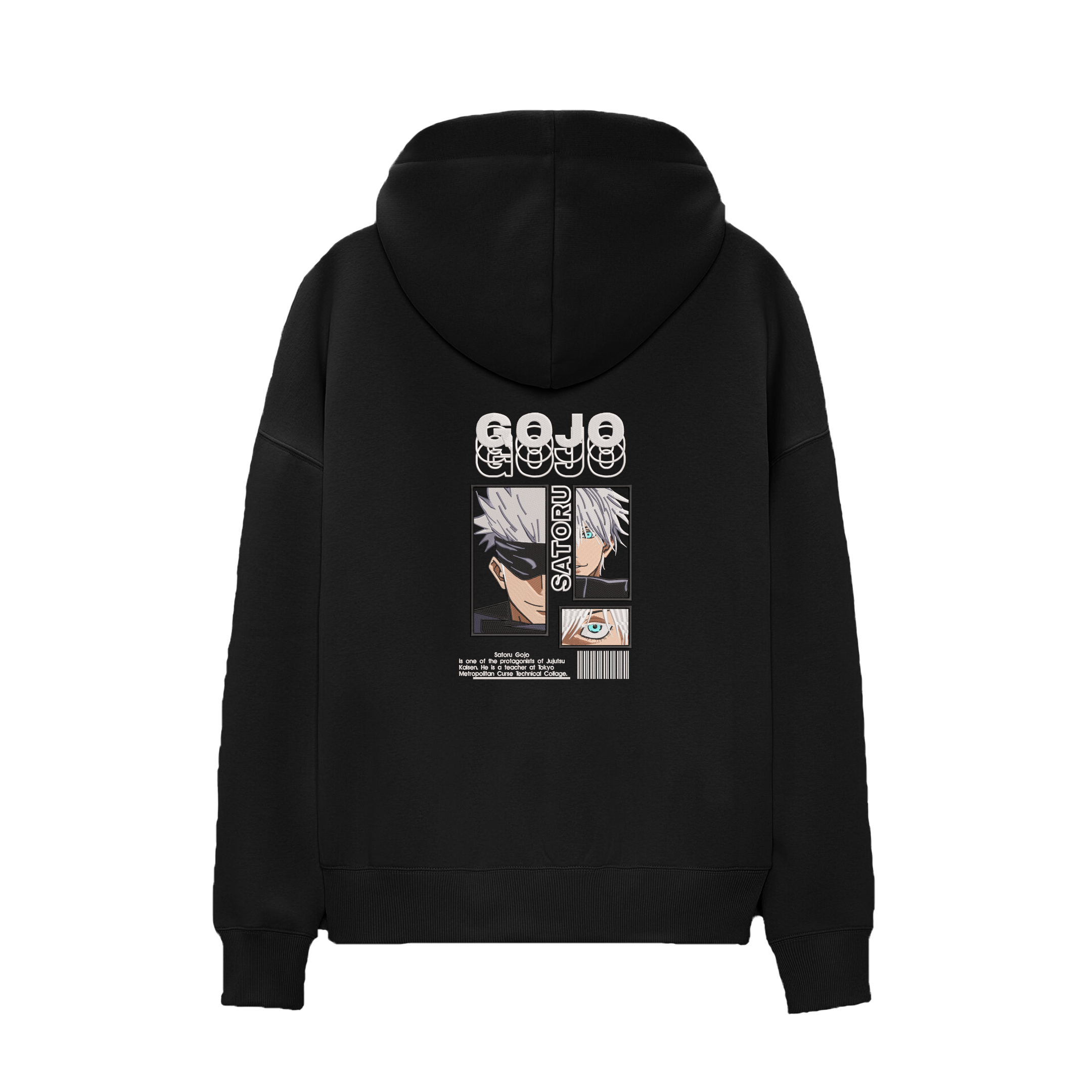 KAEL - OVERSİZE SWEATSHİRT -Gojo Satoru Yeniden Yapılandırılmış Nakış