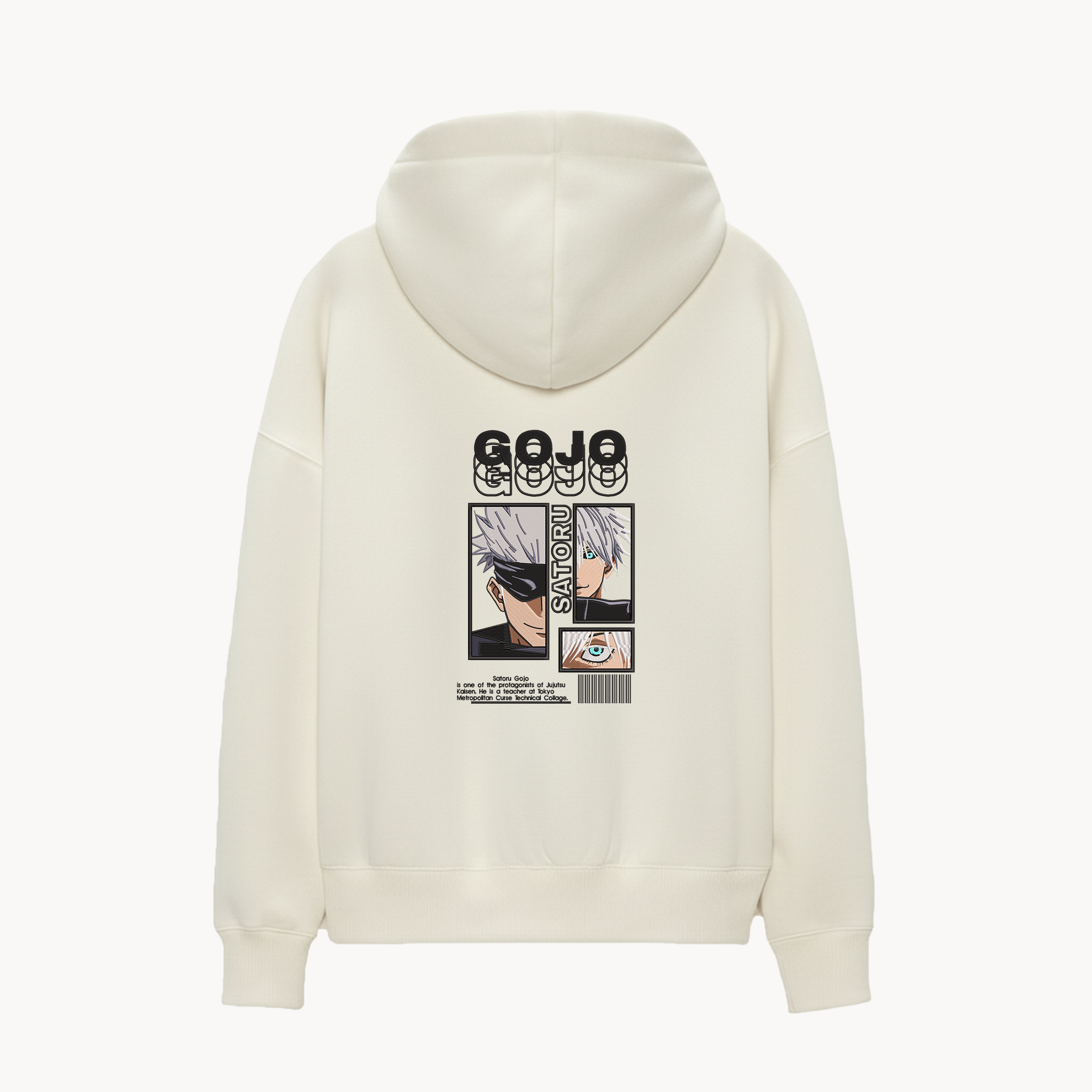 KAEL - OVERSİZE SWEATSHİRT -Gojo Satoru Yeniden Yapılandırılmış Nakış