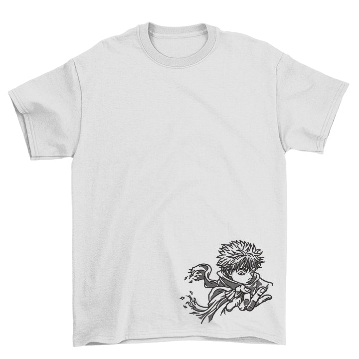 KAEL - Gojo Satoru Cursed Oversize Tshirt Yeniden Yapılandırılmış Nakış