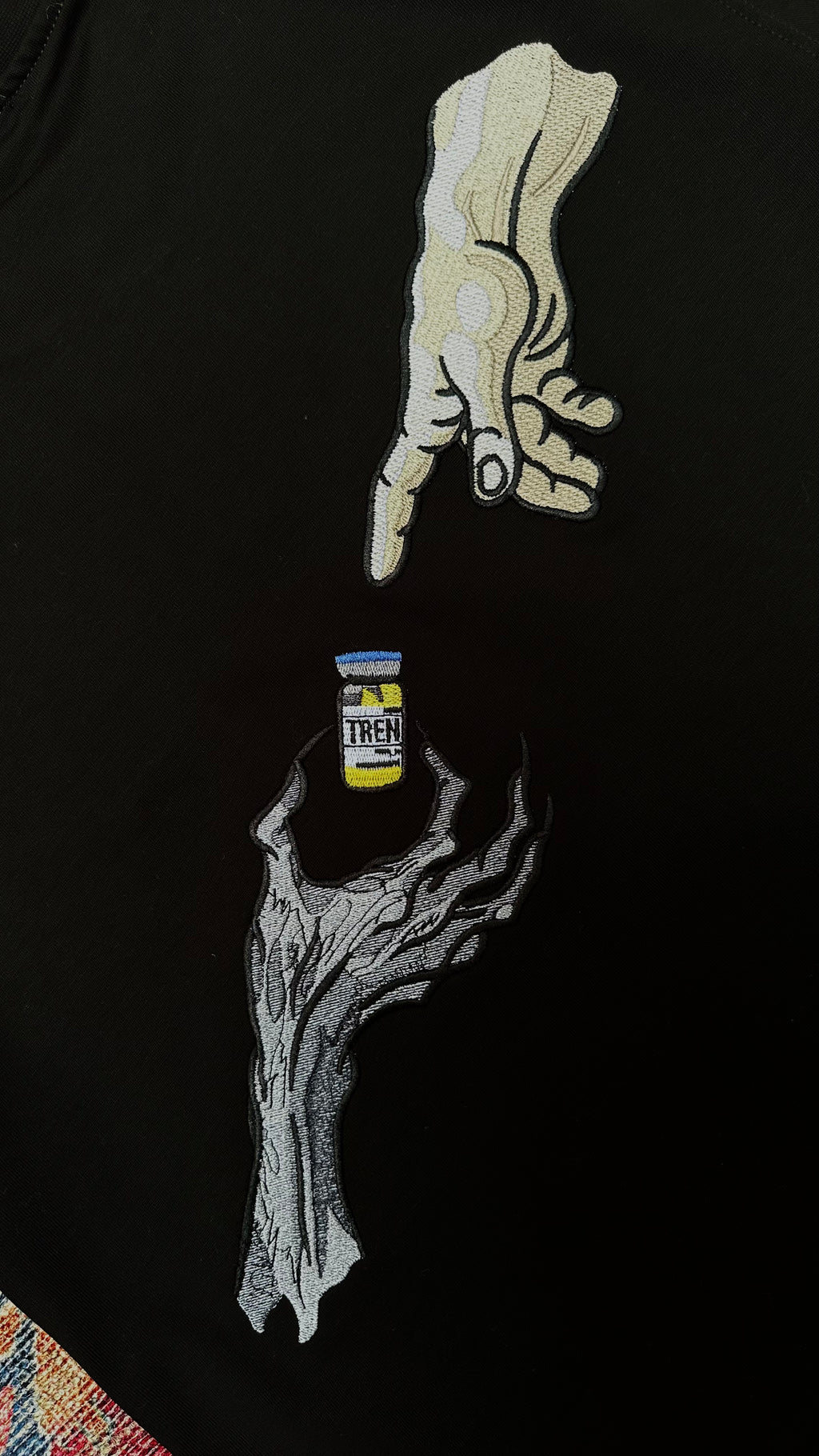 KAEL - Hand of TREN Oversize Tshirt Yeniden Yapılandırılmış Nakış