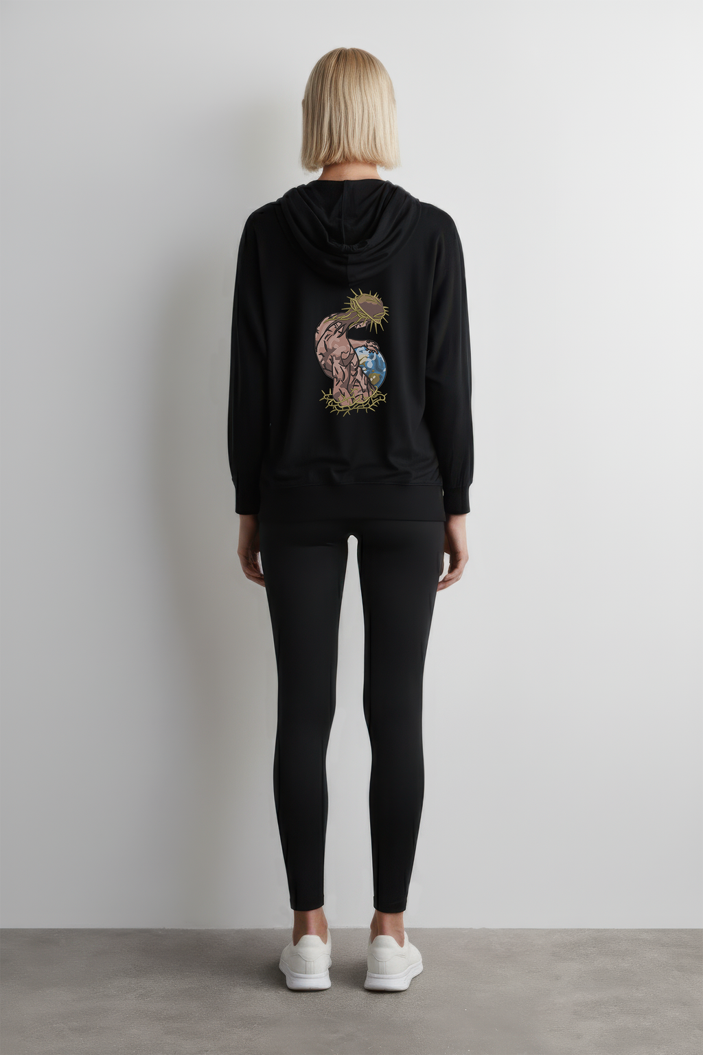 KAEL - OVERSİZE SWEATSHİRT - Holy Savior 2 Yeniden Yapılandırılmış Nakış