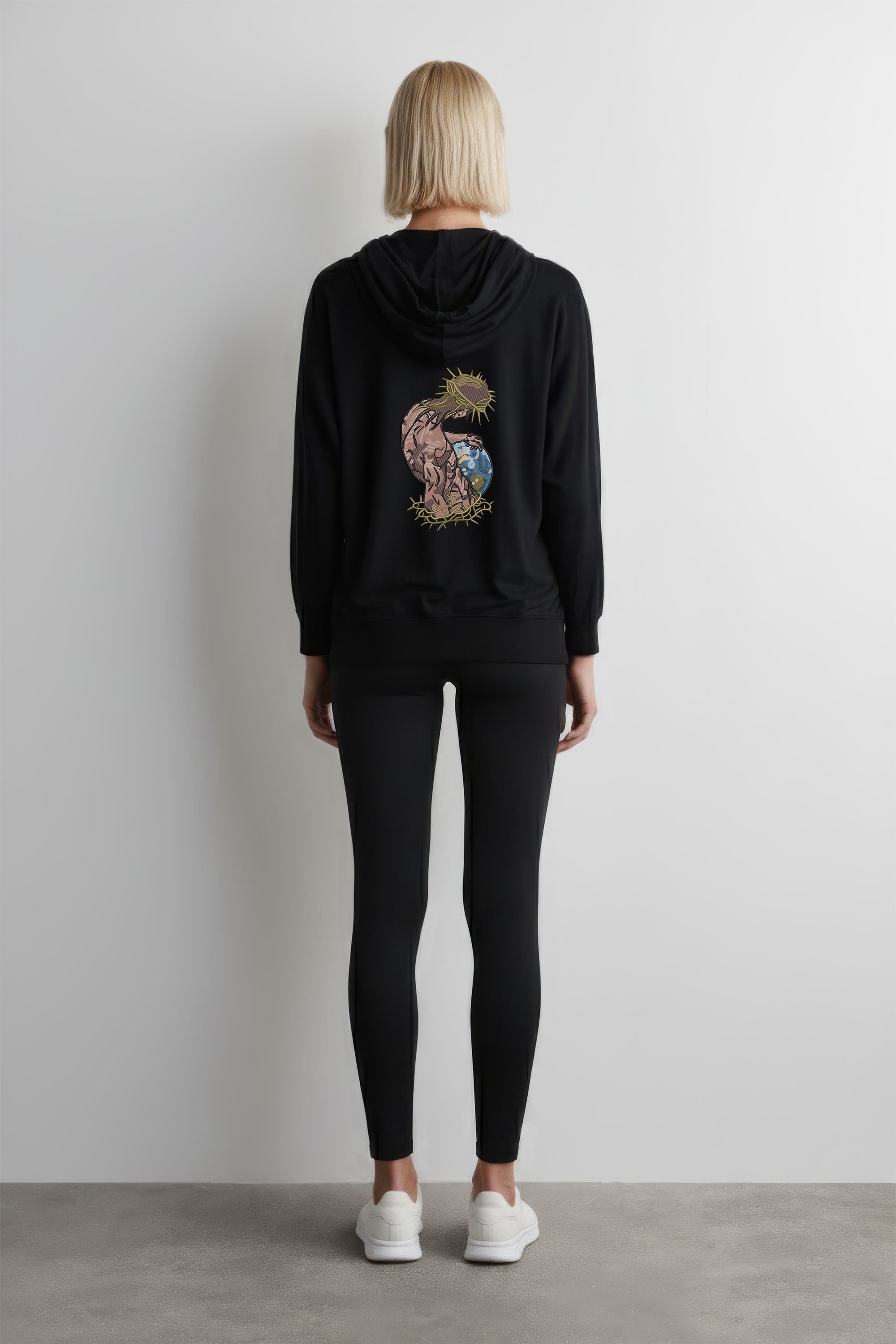 KAEL - OVERSİZE SWEATSHİRT - Holy Savior 2 Yeniden Yapılandırılmış Nakış