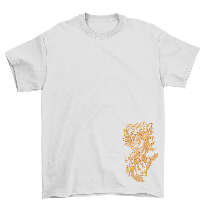 KAEL - Monkey D. Luffy Oversize Tshirt Yeniden Yapılandırılmış Nakış