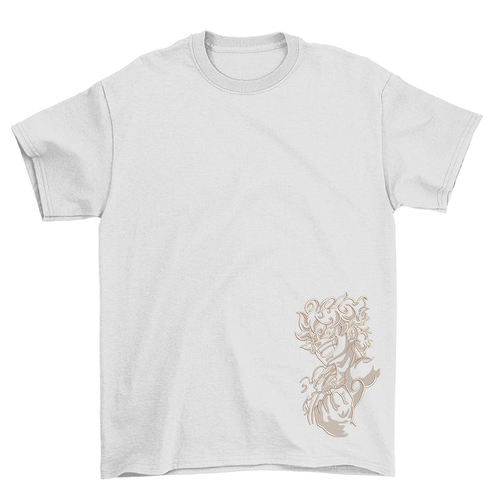 KAEL - Monkey D. Luffy Oversize Tshirt Yeniden Yapılandırılmış Nakış