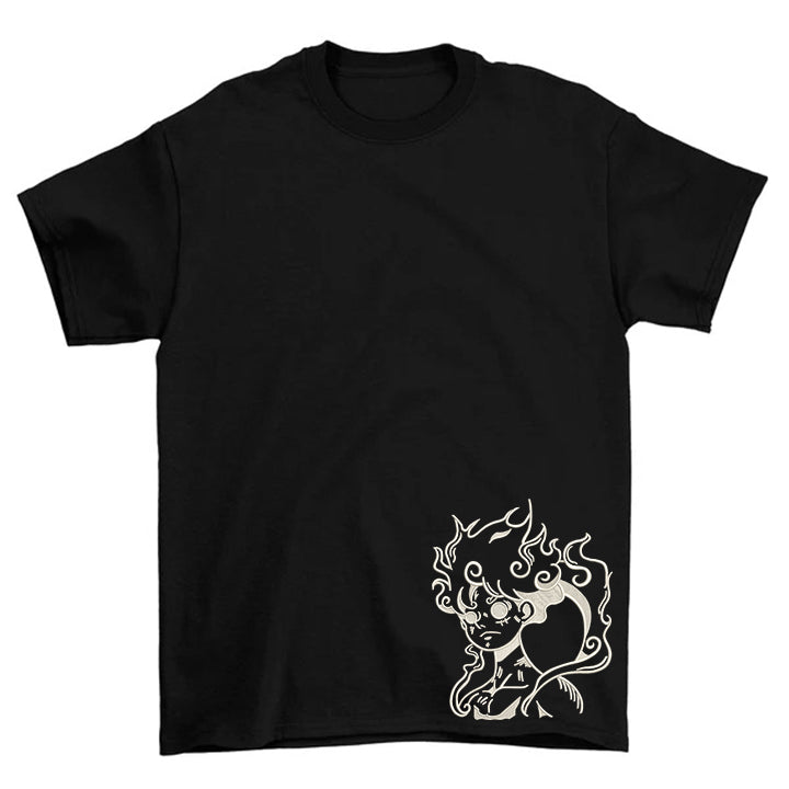 KAEL - Monkey D. Luffy Nika Oversize Tshirt Yeniden Yapılandırılmış Nakış