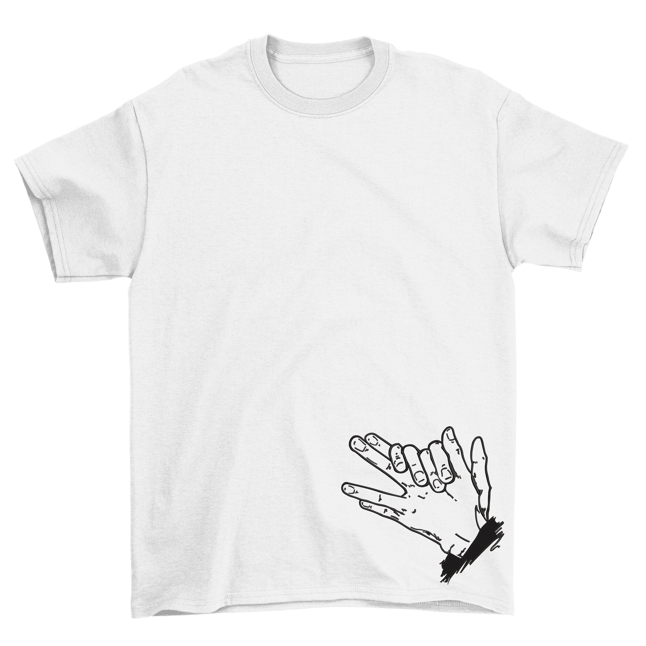 KAEL - Megumi Hand Sign Oversize Tshirt Yeniden Yapılandırılmış Nakış