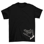 KAEL - Megumi Hand Sign Oversize Tshirt Yeniden Yapılandırılmış Nakış