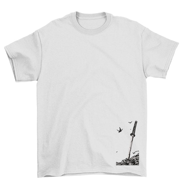 KAEL - Musashi Kılıç Oversize Tshirt Yeniden Yapılandırılmış Nakış