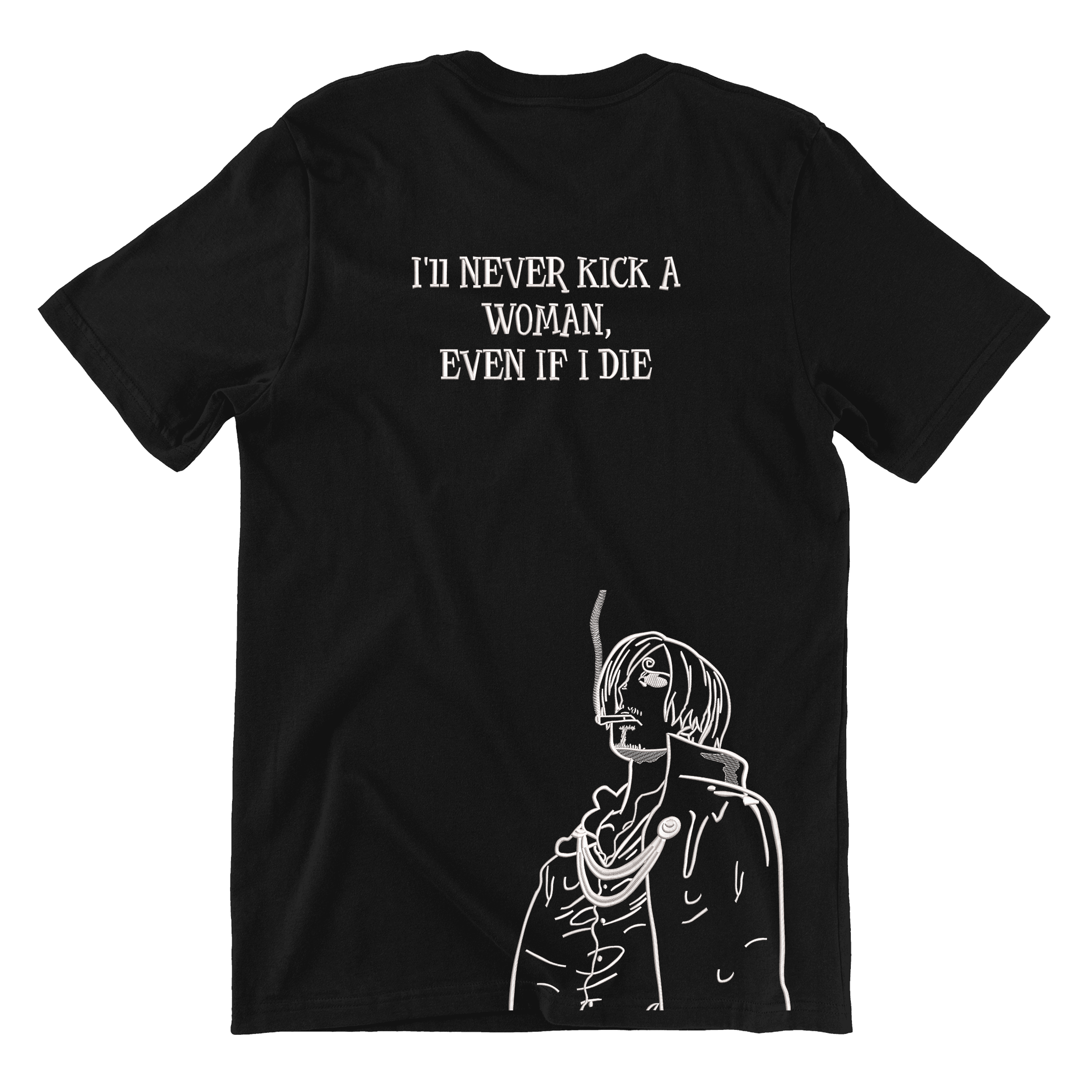 KAEL - Vinsmoke Sanji Oversize Tshirt Yeniden Yapılandırılmış Nakış