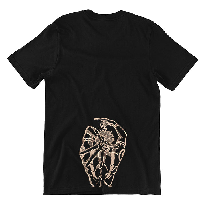 KAEL - Sukuna Back Pose Oversize Tshirt Yeniden Yapılandırılmış Nakış