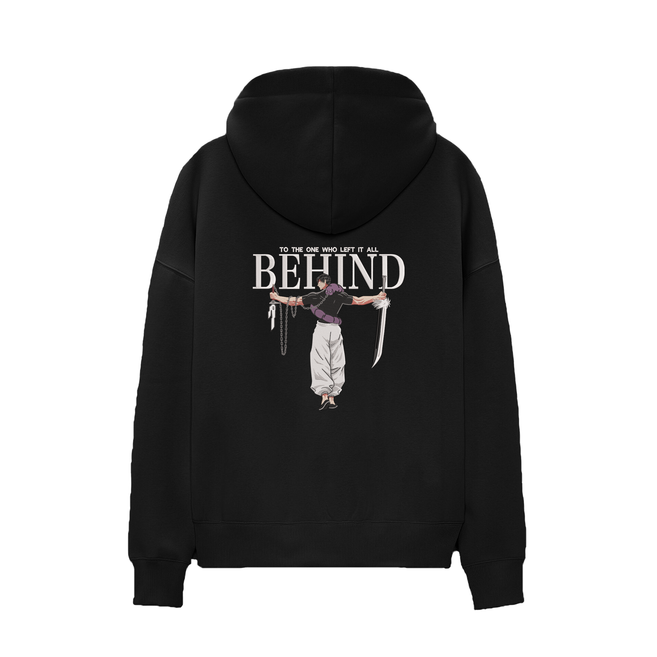 KAEL - OVERSİZE SWEATSHİRT - TOJI LEFT IT ALL BEHIND- Yeniden Yapılandırılmış Nakış