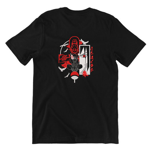 KAEL - Uchiha Itachi Oversize Tshirt Yeniden Yapılandırılmış Nakış
