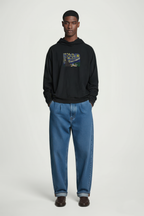 KAEL - OVERSİZE SWEATSHİRT - VAN GOGH STARRY NİGHT Yeniden Yapılandırılmış Nakış