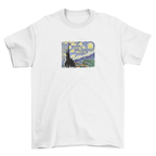 KAEL - Van Gogh Oversize Tshirt Yeniden Yapılandırılmış Nakış