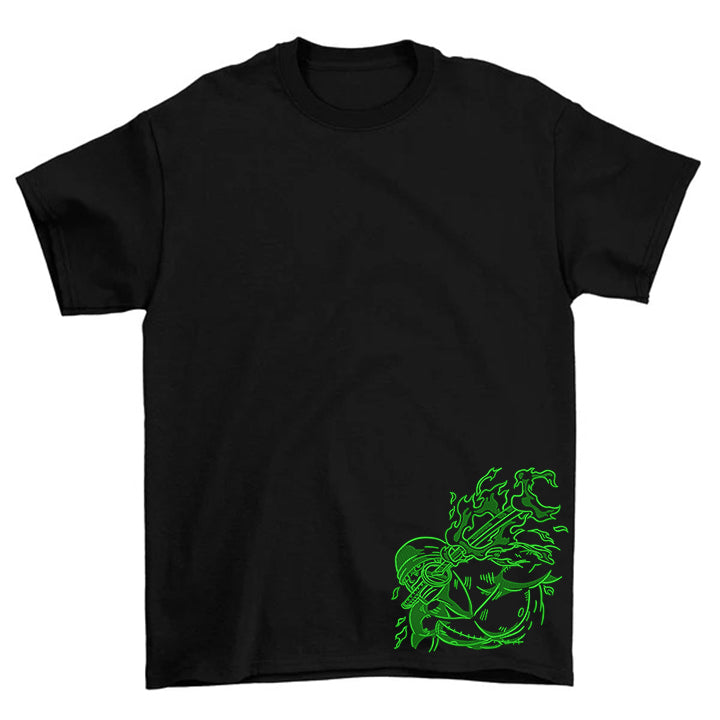 KAEL - Roronoa Zoro Pirate Hunter Oversize Tshirt Yeniden Yapılandırılmış Nakış