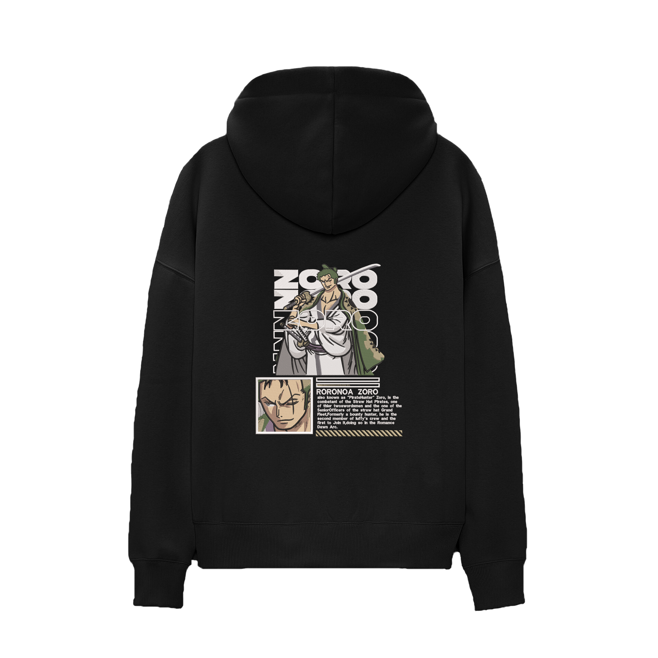 KAEL - OVERSİZE SWEATSHİRT - Roronoa Zoro Yeniden Yapılandırılmış Nakış