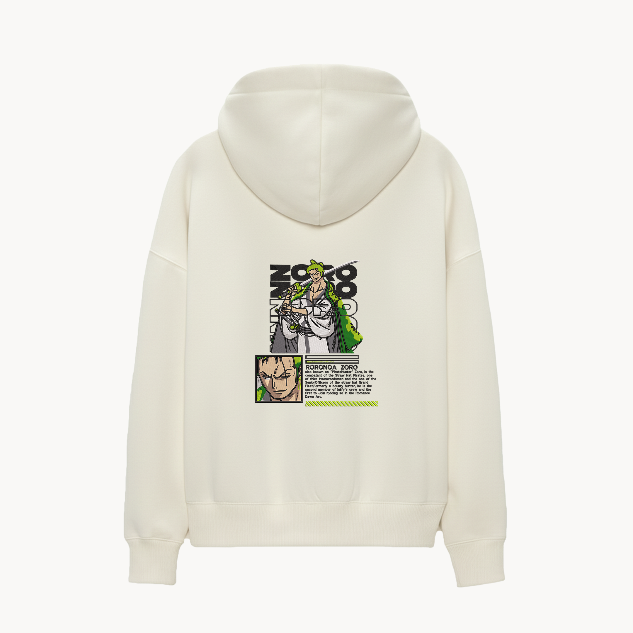 KAEL - OVERSİZE SWEATSHİRT - Roronoa Zoro Yeniden Yapılandırılmış Nakış