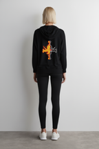 KAEL - Portgas D. Ace W.B Korsan bayraklı Oversize Hoodie Yeniden Yapılandırılmış Nakış