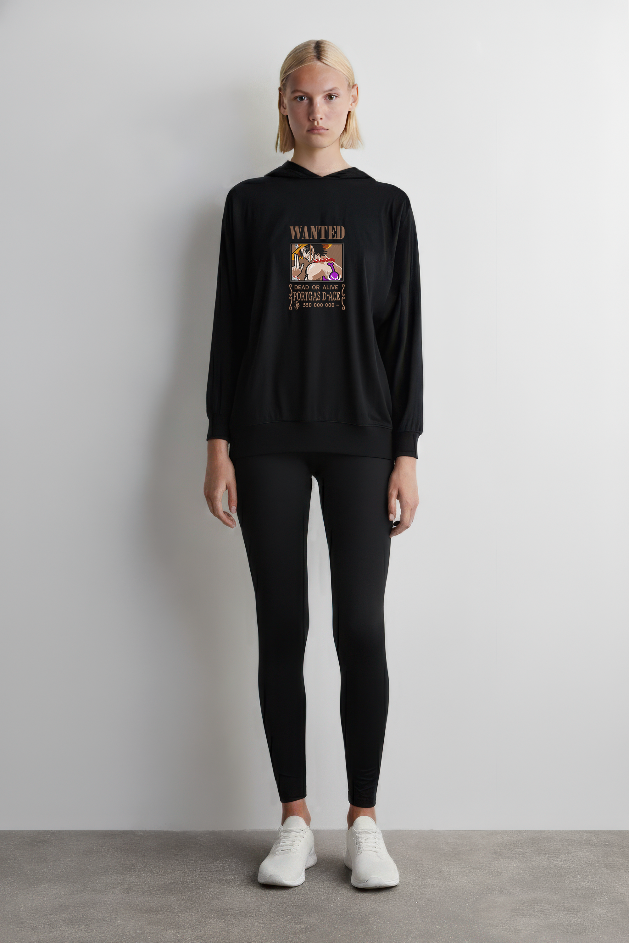 KAEL - OVERSİZE SWEATSHİRT - Portgas D. Ace Wanted  Yeniden Yapılandırılmış Nakış