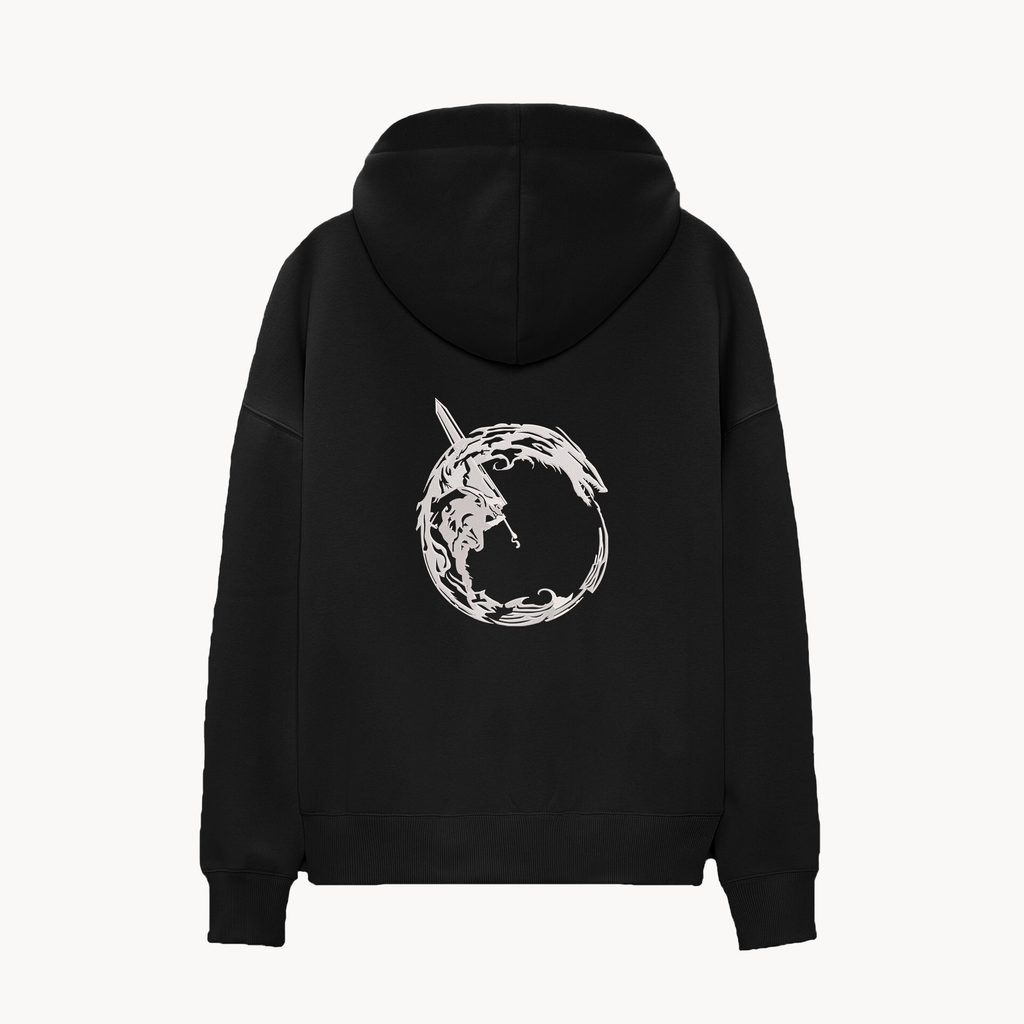 KAEL - OVERSİZE SWEATSHİRT - Guts Dragon Form Yeniden Yapılandırılmış Nakış