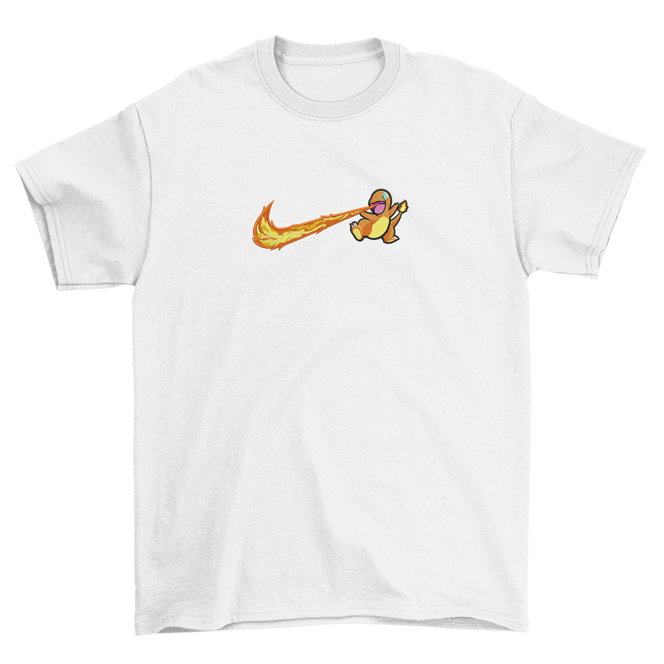 KAEL - Charmender Oversize Tshirt Yeniden Yapılandırılmış Nakış