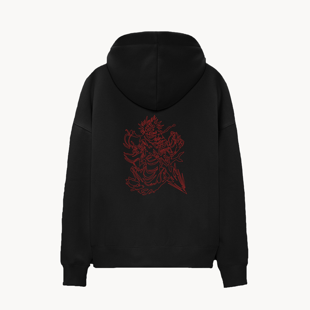 KAEL - OVERSİZE SWEATSHİRT - Choso Yeniden Yapılandırılmış Nakış