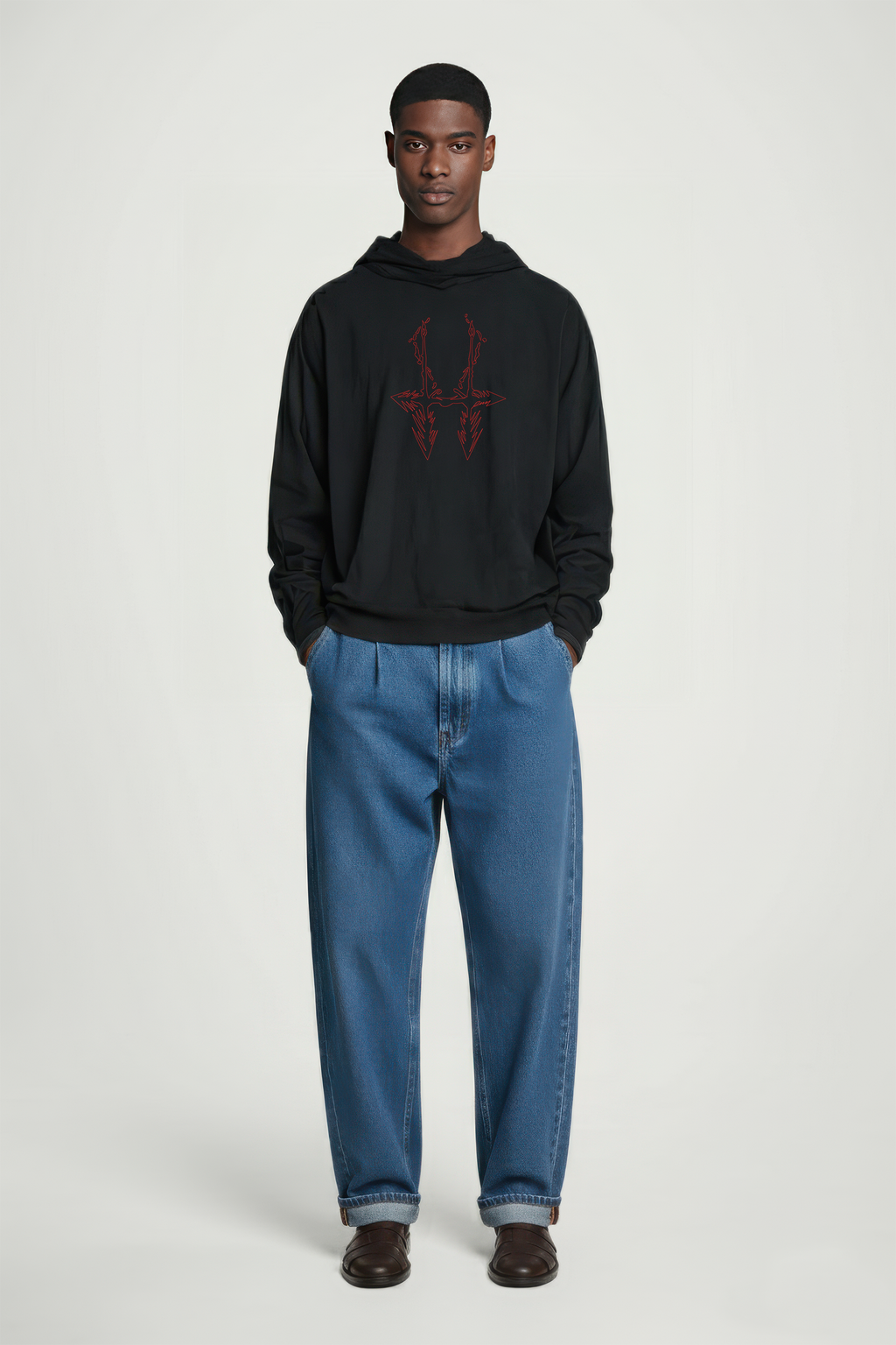 KAEL - OVERSİZE SWEATSHİRT - Choso Yeniden Yapılandırılmış Nakış