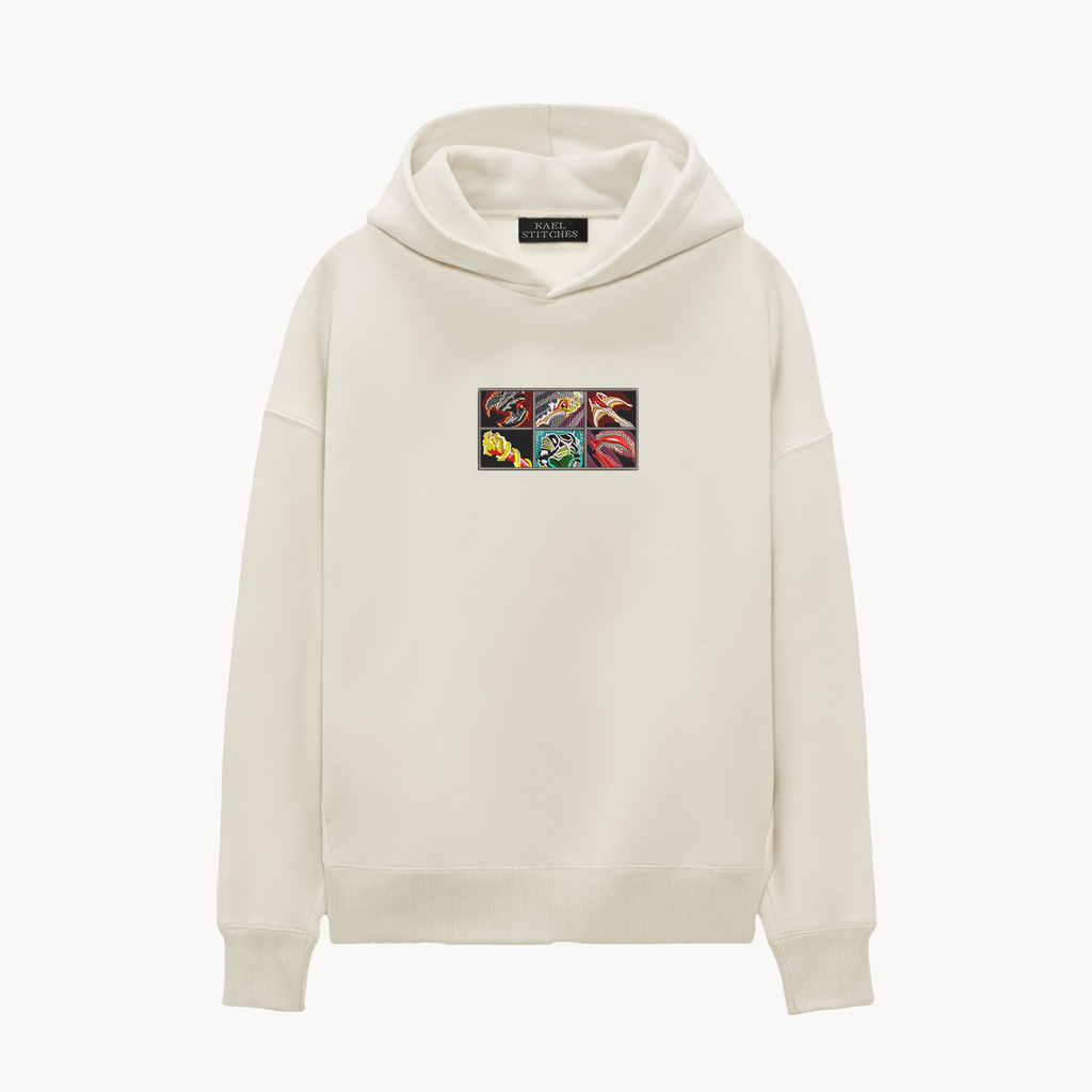 KAEL - OVERSİZE SWEATSHİRT - DOTA2 ITEMS Yeniden Yapılandırılmış Nakış