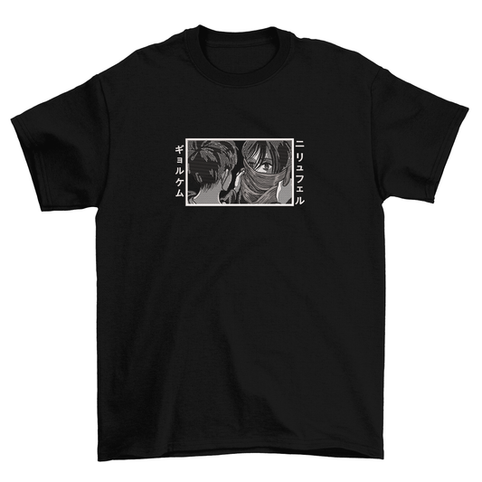 KAEL - Eren and Mikasa Tshirt Yeniden Yapılandırılmış Nakış